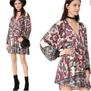 Free People Say You Love Me Mini Floral Bohemian Dress plus Slip